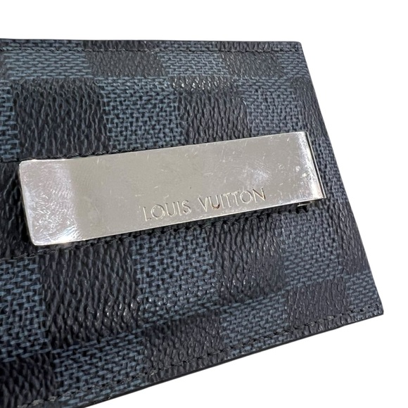 Louis Vuitton Damier Cobalt Money Clip Card Holder Wallet - Picture 3 of 6